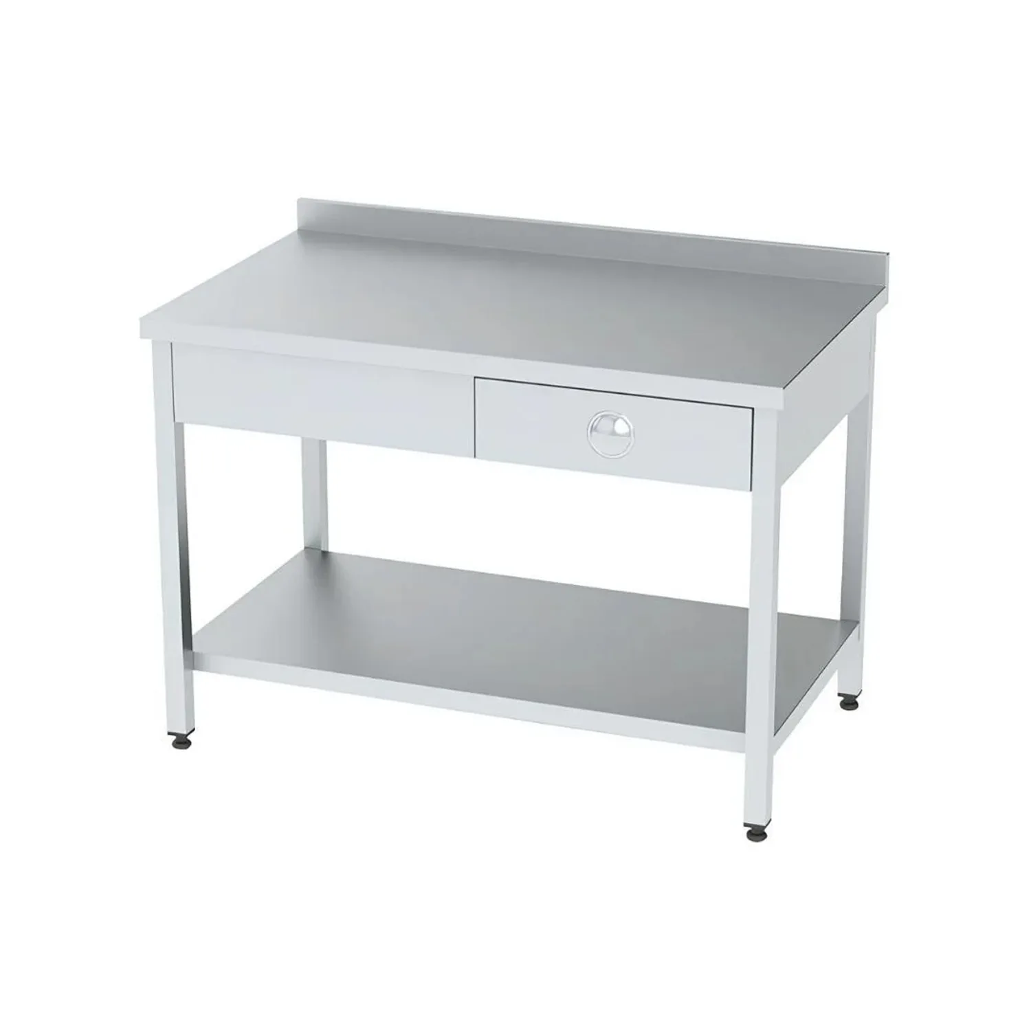 Paslanmaz Çekmeceli Taban Raflı Çalışma Tezgahı - Görsel 1