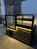 Börek Tezgahı Pasta Dolabı Set Ahşap Mobilya Desenli - Görsel 2