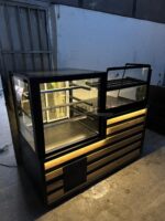 Börek Tezgahı Pasta Dolabı Set Ahşap Mobilya Desenli - Görsel 3